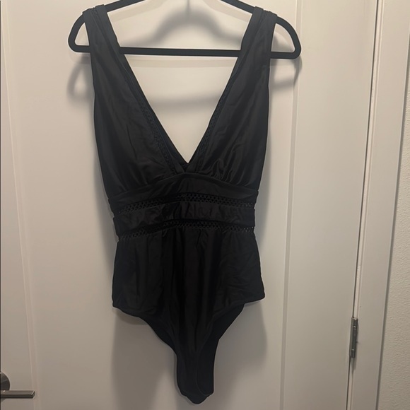 Other - Black V-Neck One-Piece Swimsuit XXL